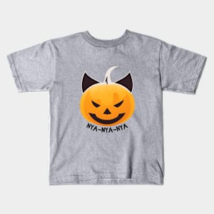 Halloween Cat Pumpkin Kids T-Shirt